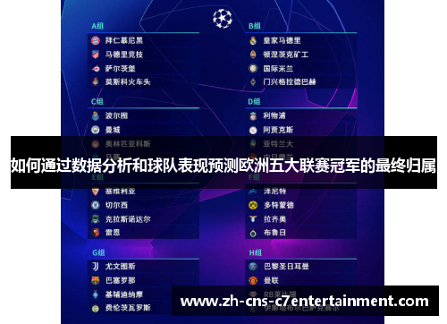 如何通过数据分析和球队表现预测欧洲五大联赛冠军的最终归属