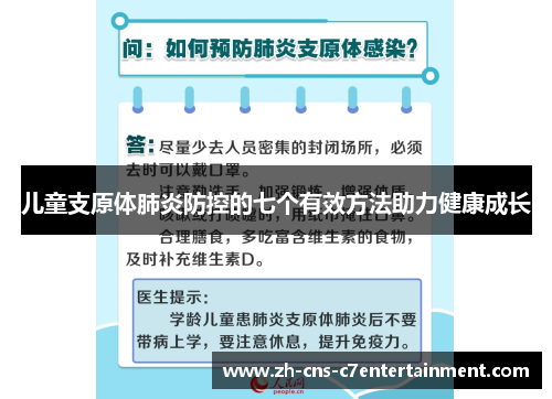 儿童支原体肺炎防控的七个有效方法助力健康成长