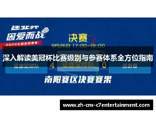 深入解读美冠杯比赛级别与参赛体系全方位指南